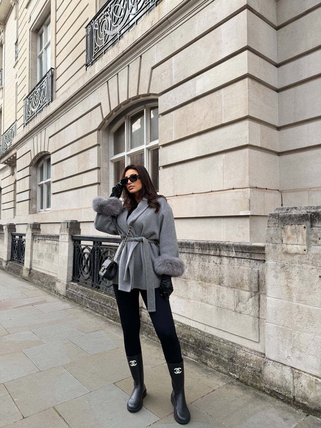 The Luxe Coat – Storm Grey (100% Wool)